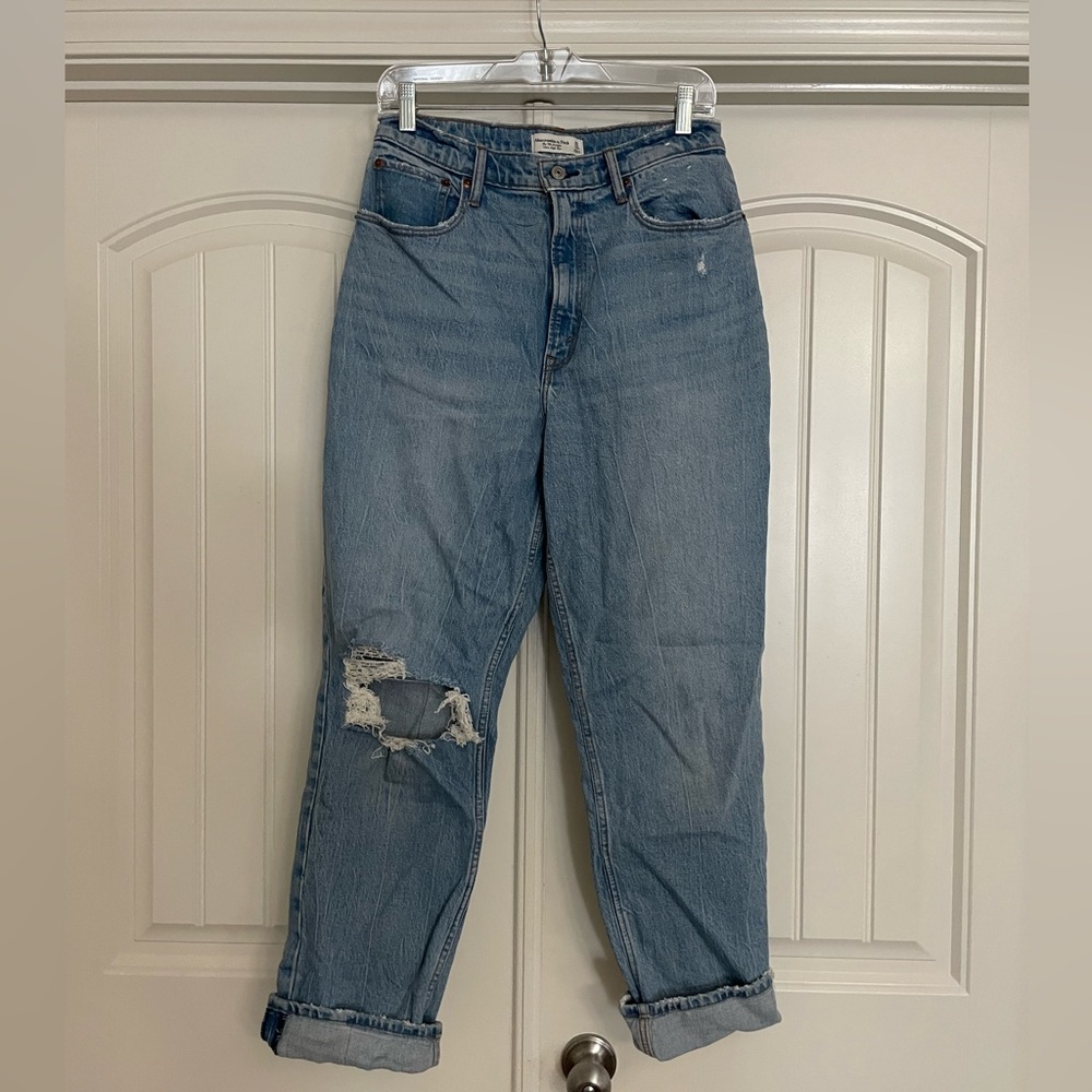 Abercrombie & Fitch curve love the 90’s straight ultra high rise jeans